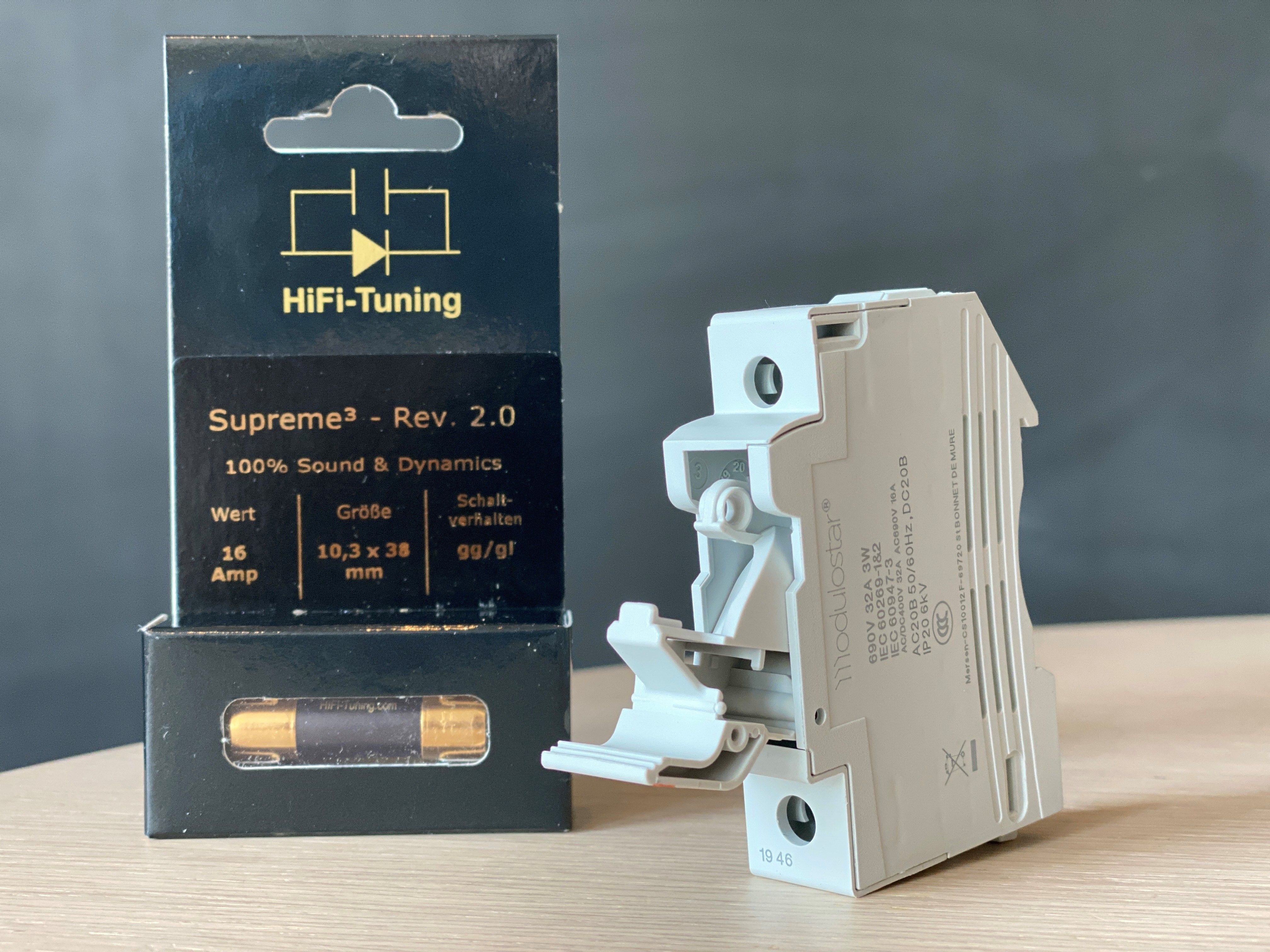 ✓ HiFi-Tuning Sicherungshalter 50A inkl. 14x51mm Schmelzsicherung 16A  (HiFi-Tuning Feinsicherungen)